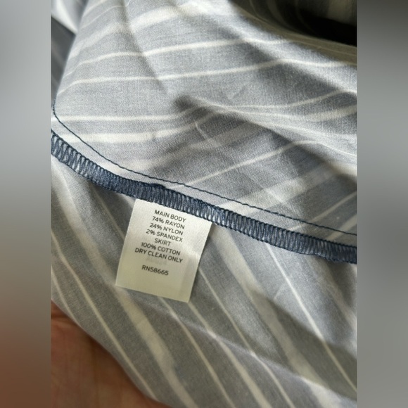 NWT Nordstrom House of Aama Lana Mixed Media Indigo Blue Women’s Dress Small - Picture 11 of 11